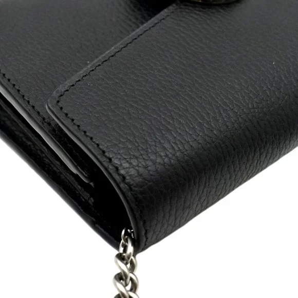 GUCCI  Dionysus Leather Crossbody Bag Black - Picture 6 of 13